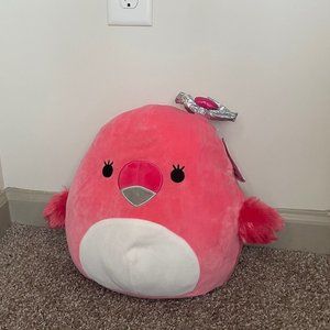 COPY - Squishmallow Cookie the Flamingo with Silver Bow